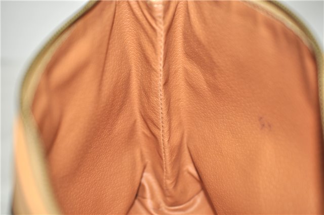 Authentic CELINE Macadam Blason Pattern Clutch Bag Purse PVC Leather Brown 0306D