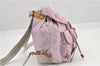 Authentic PRADA Vintage Nylon Tessuto Enamel Backpack Pink 0306G