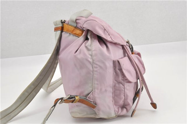 Authentic PRADA Vintage Nylon Tessuto Enamel Backpack Pink 0306G