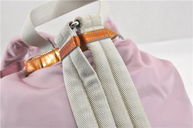 Authentic PRADA Vintage Nylon Tessuto Enamel Backpack Pink 0306G
