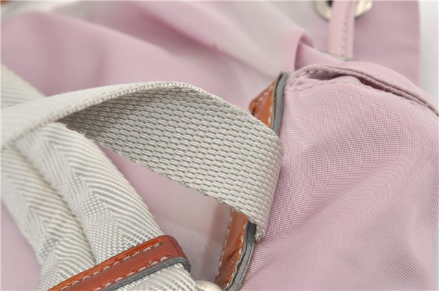 Authentic PRADA Vintage Nylon Tessuto Enamel Backpack Pink 0306G