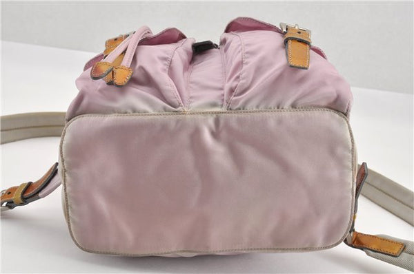 Authentic PRADA Vintage Nylon Tessuto Enamel Backpack Pink 0306G