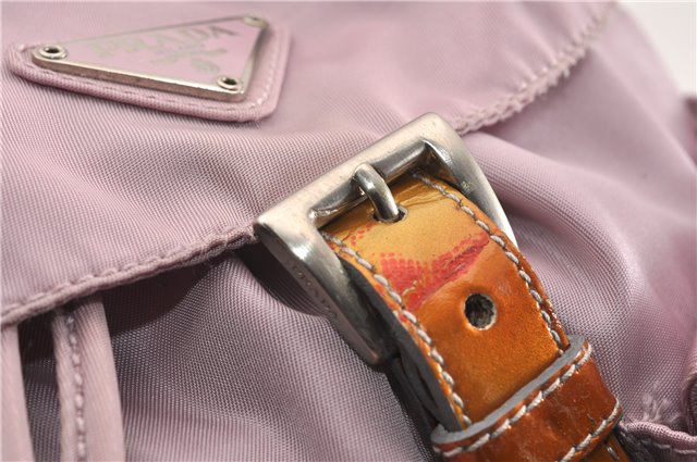 Authentic PRADA Vintage Nylon Tessuto Enamel Backpack Pink 0306G