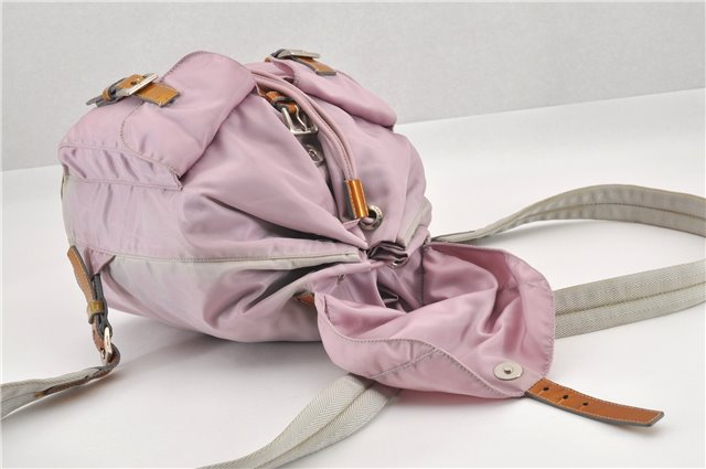 Authentic PRADA Vintage Nylon Tessuto Enamel Backpack Pink 0306G