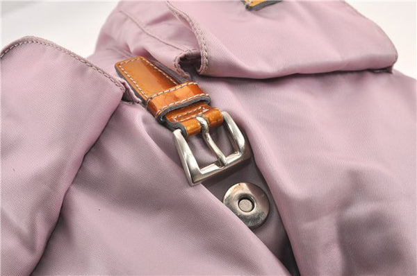 Authentic PRADA Vintage Nylon Tessuto Enamel Backpack Pink 0306G