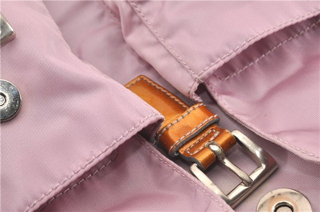 Authentic PRADA Vintage Nylon Tessuto Enamel Backpack Pink 0306G