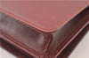 Authentic Cartier Must de Cartier Clutch Bag Purse Leather Bordeaux Red 0308G