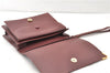 Authentic Cartier Must de Cartier Clutch Bag Purse Leather Bordeaux Red 0308G