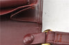 Authentic Cartier Must de Cartier Clutch Bag Purse Leather Bordeaux Red 0308G