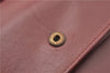 Authentic Cartier Must de Cartier Clutch Bag Purse Leather Bordeaux Red 0308G