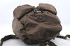 Authentic PRADA Nylon Leather Backpack Brown 0311D