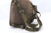 Authentic PRADA Nylon Leather Backpack Brown 0311D