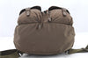 Authentic PRADA Nylon Leather Backpack Brown 0311D