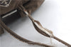 Authentic PRADA Nylon Leather Backpack Brown 0311D