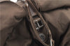 Authentic PRADA Nylon Leather Backpack Brown 0311D
