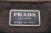 Authentic PRADA Nylon Leather Backpack Brown 0311D