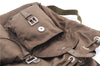Authentic PRADA Nylon Leather Backpack Brown 0311D