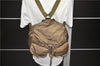 Authentic PRADA Nylon Leather Backpack Brown 0311D