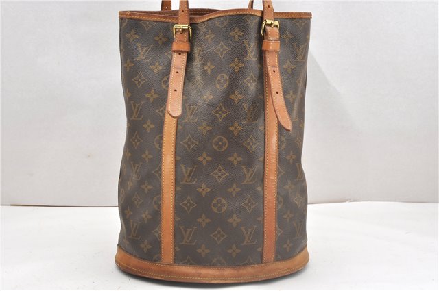 Authentic Louis Vuitton Monogram Bucket GM Shoulder Tote Bag Junk 0311G