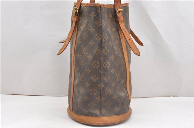 Authentic Louis Vuitton Monogram Bucket GM Shoulder Tote Bag Junk 0311G
