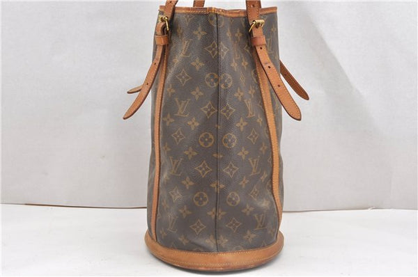 Authentic Louis Vuitton Monogram Bucket GM Shoulder Tote Bag Junk 0311G