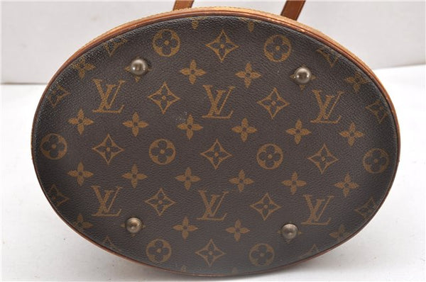 Authentic Louis Vuitton Monogram Bucket GM Shoulder Tote Bag Junk 0311G