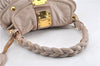 Authentic MIU MIU Vintage Leather Shoulder Hand Bag Purse Pink Beige 0313G