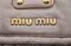 Authentic MIU MIU Vintage Leather Shoulder Hand Bag Purse Pink Beige 0313G