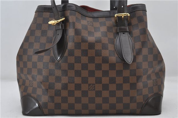 Authentic Louis Vuitton Damier Hampstead MM Shoulder Tote Bag N51204 LV 0314F