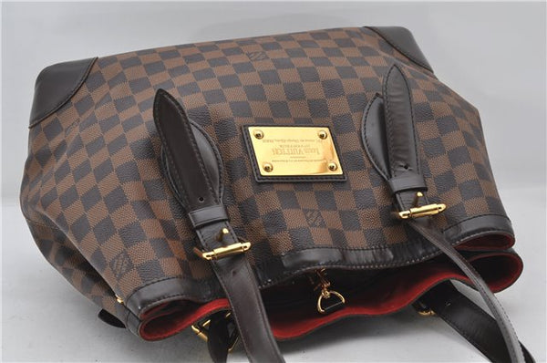 Authentic Louis Vuitton Damier Hampstead MM Shoulder Tote Bag N51204 LV 0314F