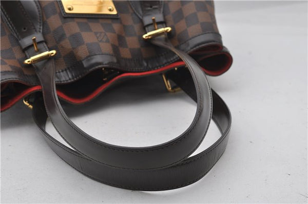 Authentic Louis Vuitton Damier Hampstead MM Shoulder Tote Bag N51204 LV 0314F