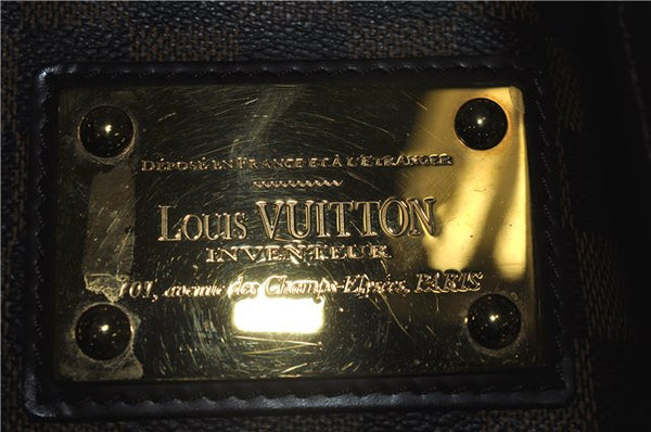 Authentic Louis Vuitton Damier Hampstead MM Shoulder Tote Bag N51204 LV 0314F