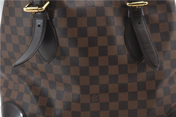 Authentic Louis Vuitton Damier Hampstead MM Shoulder Tote Bag N51204 LV 0314F