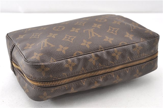 Auth Louis Vuitton Monogram Trousse Toilette 23 Clutch Hand Bag M47524 LV 0314G