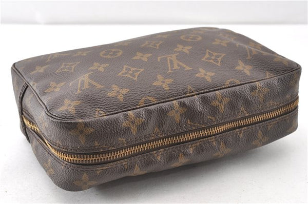 Auth Louis Vuitton Monogram Trousse Toilette 23 Clutch Hand Bag M47524 LV 0314G