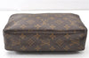 Auth Louis Vuitton Monogram Trousse Toilette 23 Clutch Hand Bag M47524 LV 0314G