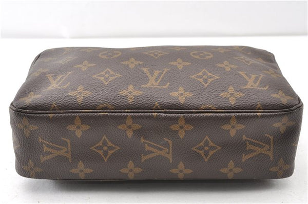 Auth Louis Vuitton Monogram Trousse Toilette 23 Clutch Hand Bag M47524 LV 0314G