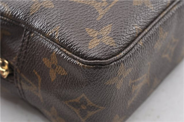 Auth Louis Vuitton Monogram Trousse Toilette 23 Clutch Hand Bag M47524 LV 0314G