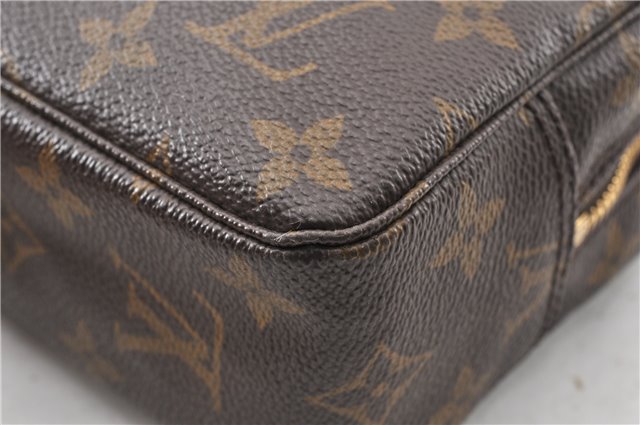 Auth Louis Vuitton Monogram Trousse Toilette 23 Clutch Hand Bag M47524 LV 0314G