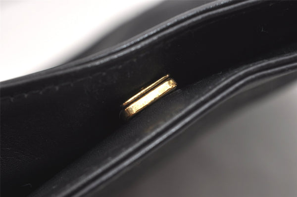 Authentic GUCCI Vintage Shoulder Bag GG Canvas Leather 33900 Black Junk 0314I