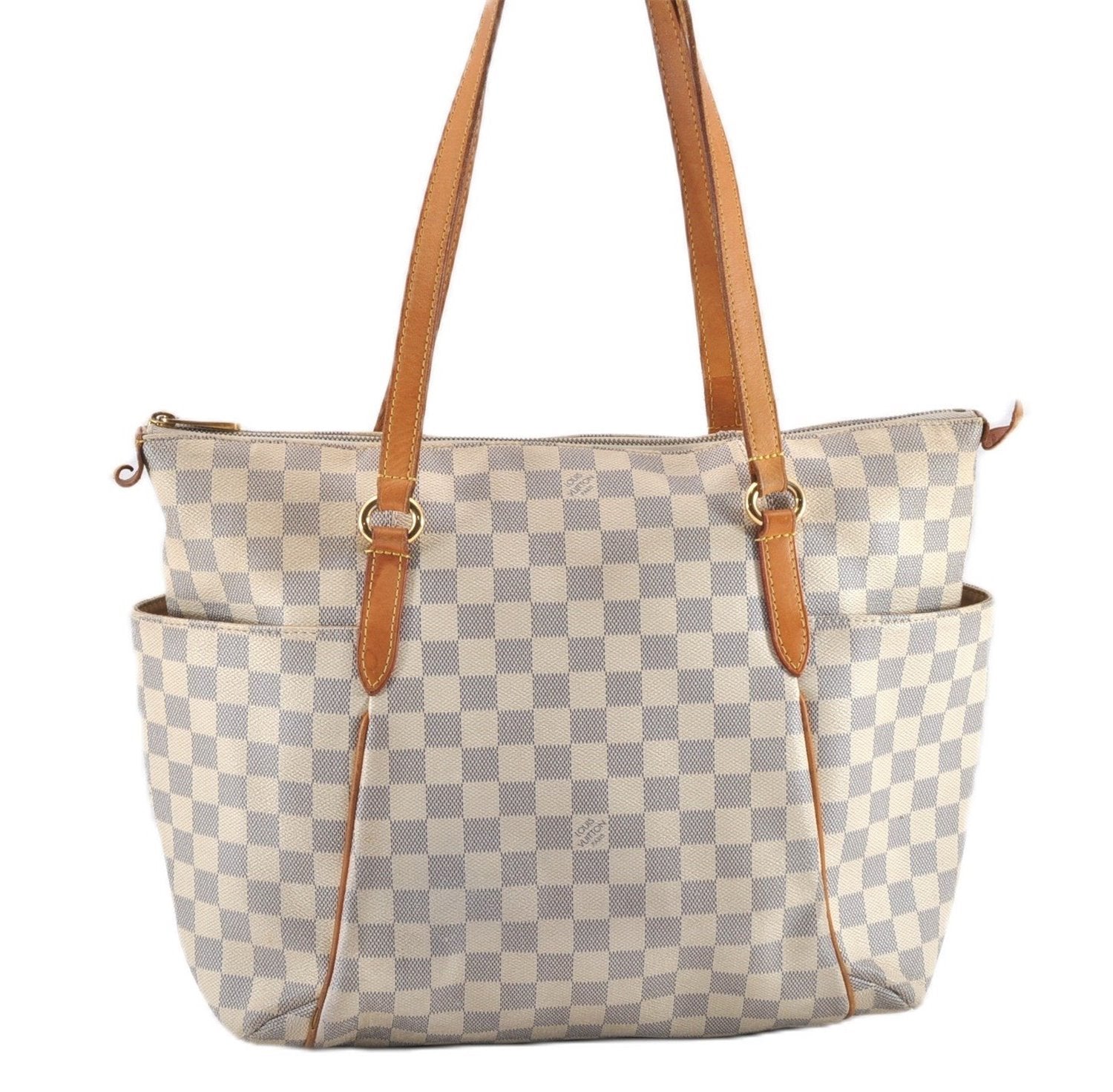 Authentic Louis Vuitton Damier Azur Totally MM Tote Bag N51262 LV 0316G