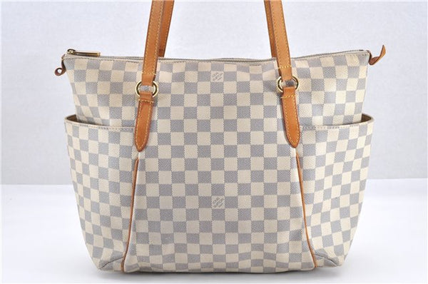 Authentic Louis Vuitton Damier Azur Totally MM Tote Bag N51262 LV 0316G