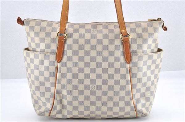 Authentic Louis Vuitton Damier Azur Totally MM Tote Bag N51262 LV 0316G
