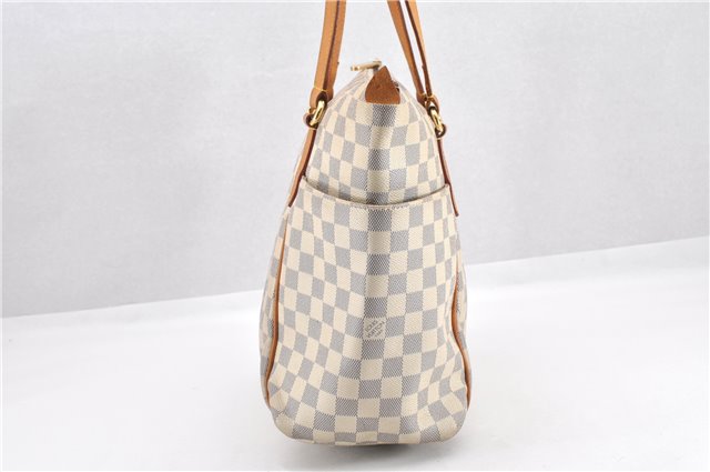 Authentic Louis Vuitton Damier Azur Totally MM Tote Bag N51262 LV 0316G