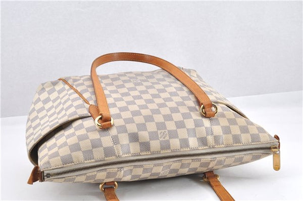 Authentic Louis Vuitton Damier Azur Totally MM Tote Bag N51262 LV 0316G