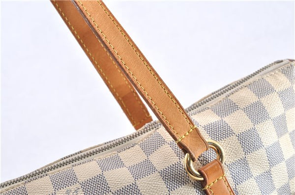 Authentic Louis Vuitton Damier Azur Totally MM Tote Bag N51262 LV 0316G