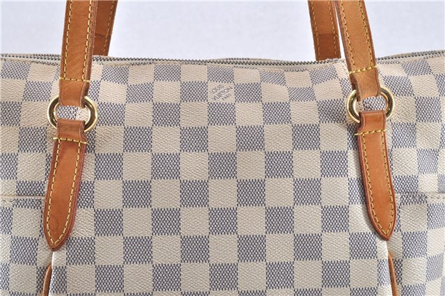 Authentic Louis Vuitton Damier Azur Totally MM Tote Bag N51262 LV 0316G