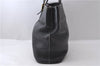 Authentic Burberrys Vintage Leather Hand Bag Purse Black 0318D