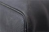 Authentic Burberrys Vintage Leather Hand Bag Purse Black 0318D