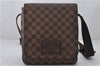 Authentic Louis Vuitton Damier Brooklyn PM Shoulder Cross Bag N51210 LV 0318F